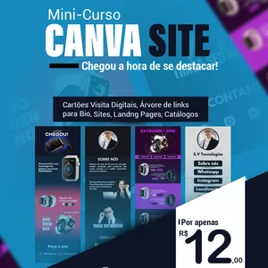 Imagem de capa para o Curso online Canva Sites