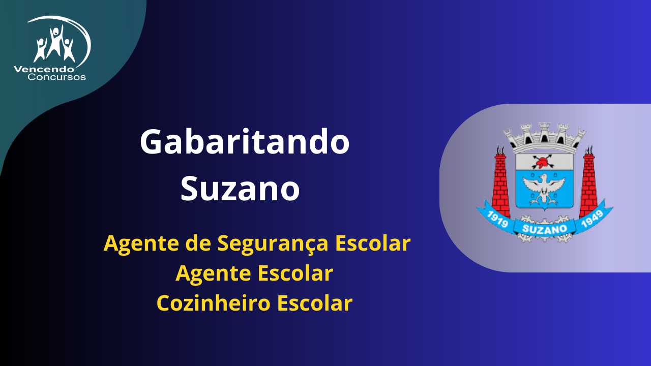 Imagem do curso Gabaritando Suzano Agente de Segurança Escolar - Agente Escolar - Cozinheiro Escolar