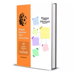Imagem de capa para o Ebook 45 Mapas Mentais de Português