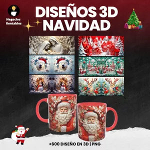Imagen de portada para Ebook SUPER PACK - DISEÑOS NAVIDEÑOS 3D