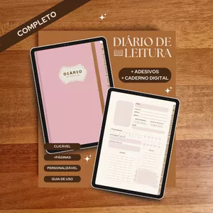 Imagem de capa para o Ebook Diário de Leitura Completo - Rosa