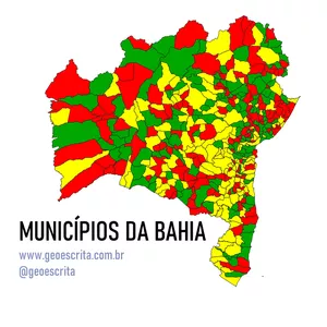 Imagem de capa para o Curso online Municípios da Bahia - Mapa Editável para PowerPoint e SVG v2.0