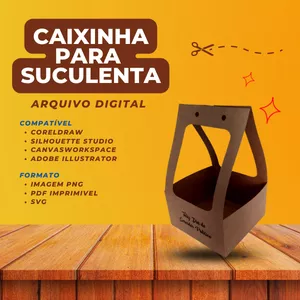 Imagem de capa para o Curso online Molde caixinha suculenta Arquivo digital