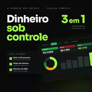 Curso DINHEIRO SOB CONTROLE: PLANILHA DE CONTROLE FINANCEIRO