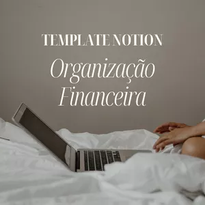 Imagem de capa para o Ebook Template de Organização Financeira para o Notion