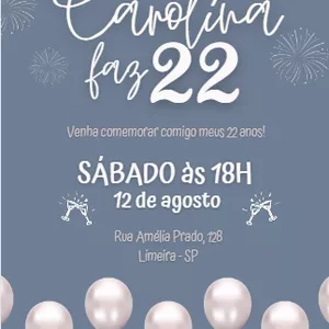 Imagem de capa para o Curso online Convite de Aniversário Editável - Modelo Carolina
