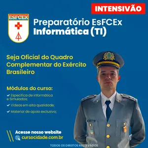 Imagem de capa para o Curso online INTENSIVÃO - Informática (TI) - EsFCEx