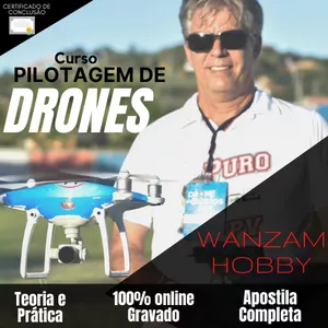 Imagem principal do produto Curso de Pilotagem de Drones com Wanzam Hobby