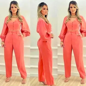 Imagem de capa para o Ebook Molde Conjunto Cropped e Calça Alfaiataria (P ao GG)