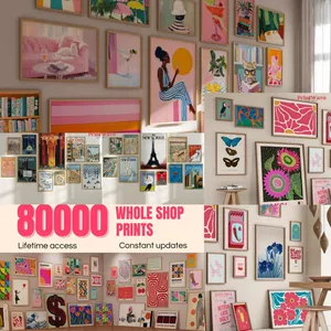 Imagen de portada para Ebook MEGA PACK de 80MIL Diseños de Arte Mural Imprimibles de Alta Calidad