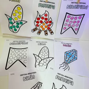 Imagem de capa para o Ebook Atividades pintura sensorial Festa Junina