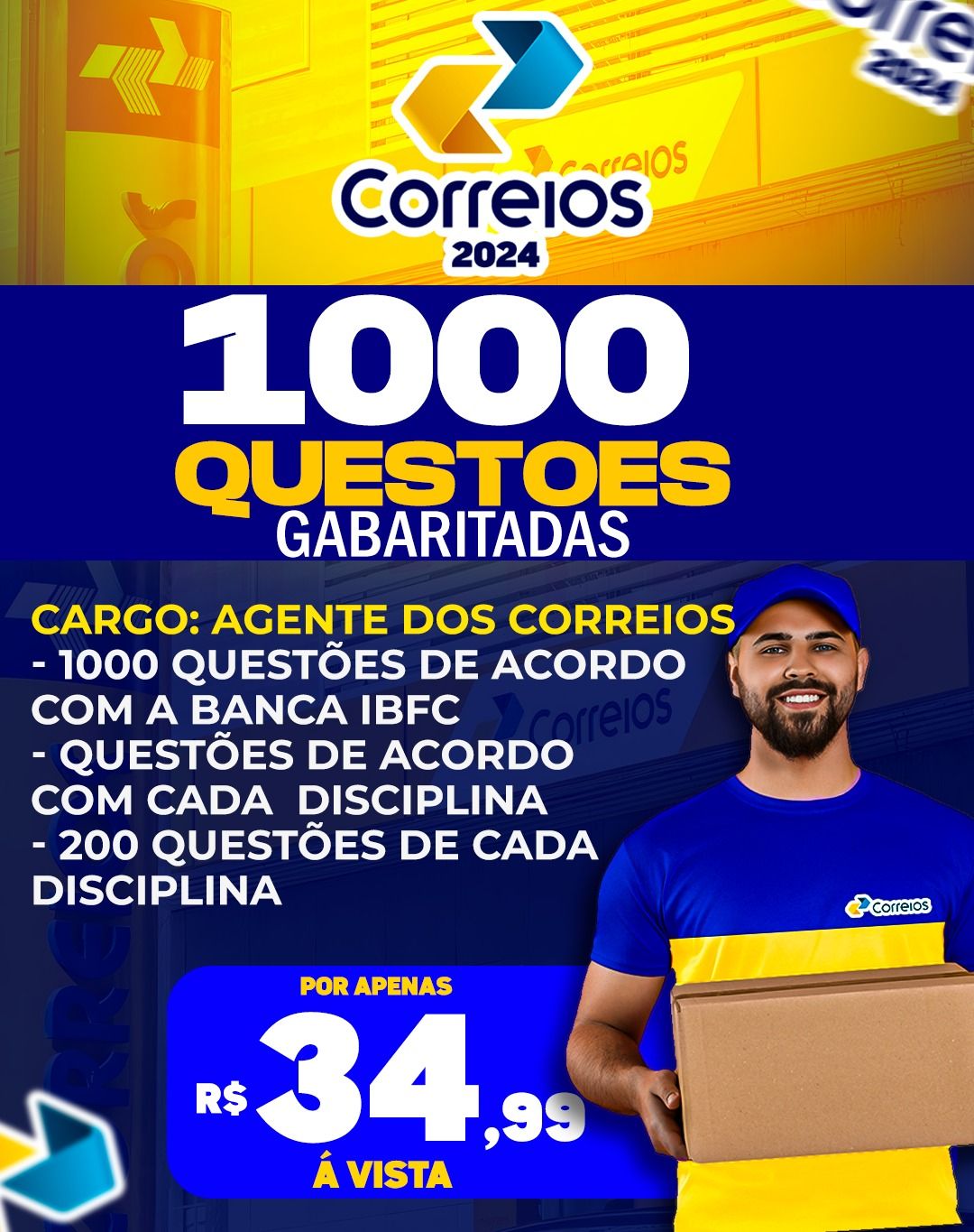 1000 QUESTÕES GABARITADAS - CARTEIRO