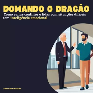 Imagem de capa para o Ebook  "Domando o dragão: como evitar conflitos e lidar com situações difíceis com inteligência emocional"