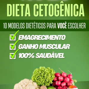 Imagem de capa para o Ebook EMAGREÇA RÁPIDO: 10 MODELOS DE DIETAS CETOGÊNICAS