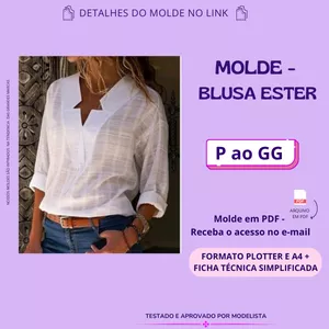 Imagem de capa para o Curso online Molde Blusa Ester 