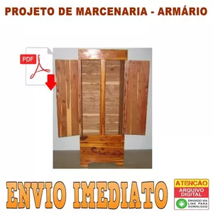 Imagem de capa para o Ebook Marcenaria - Projeto de Armário - Envio Imediato