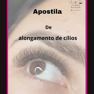 Imagem de capa para o Ebook Apostila personalizada de alongamento de cílios 