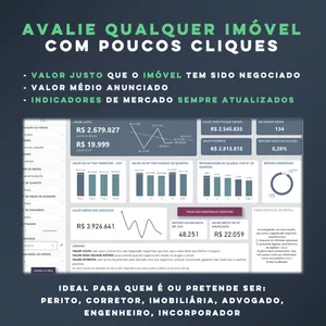 Planilha SOFTWARE DE AVALIAÇÃO DE IMÓVEIS - AVALIE QUALQUER IMÓVEL EM SEGUNDOS - melhor que planilha de avaliação de imóveis