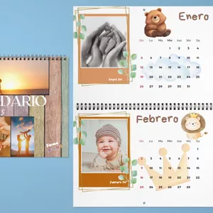 Imagen de portada para Ebook Calendario de pared para bebés editable en Canva