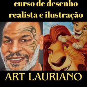 Imagem do curso curso de desenho realista e ilustraçao art lauriano