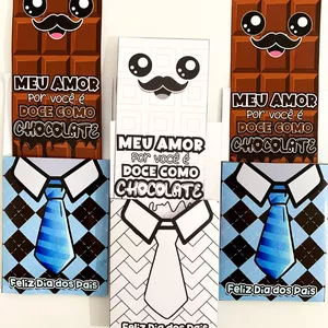 Imagem de capa para o Ebook Cartão Dia dos Pais tema Chocolate