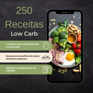 Imagem do curso 250 Receitas Low Carb Práticas e Saborosas