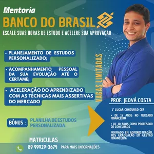 Imagem de capa para o Serviço online CONCURSO BANCO DO BRASIL 2023 - MENTORIA 