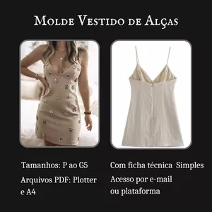 Imagem de capa para o Ebook Molde Vestido de Alças