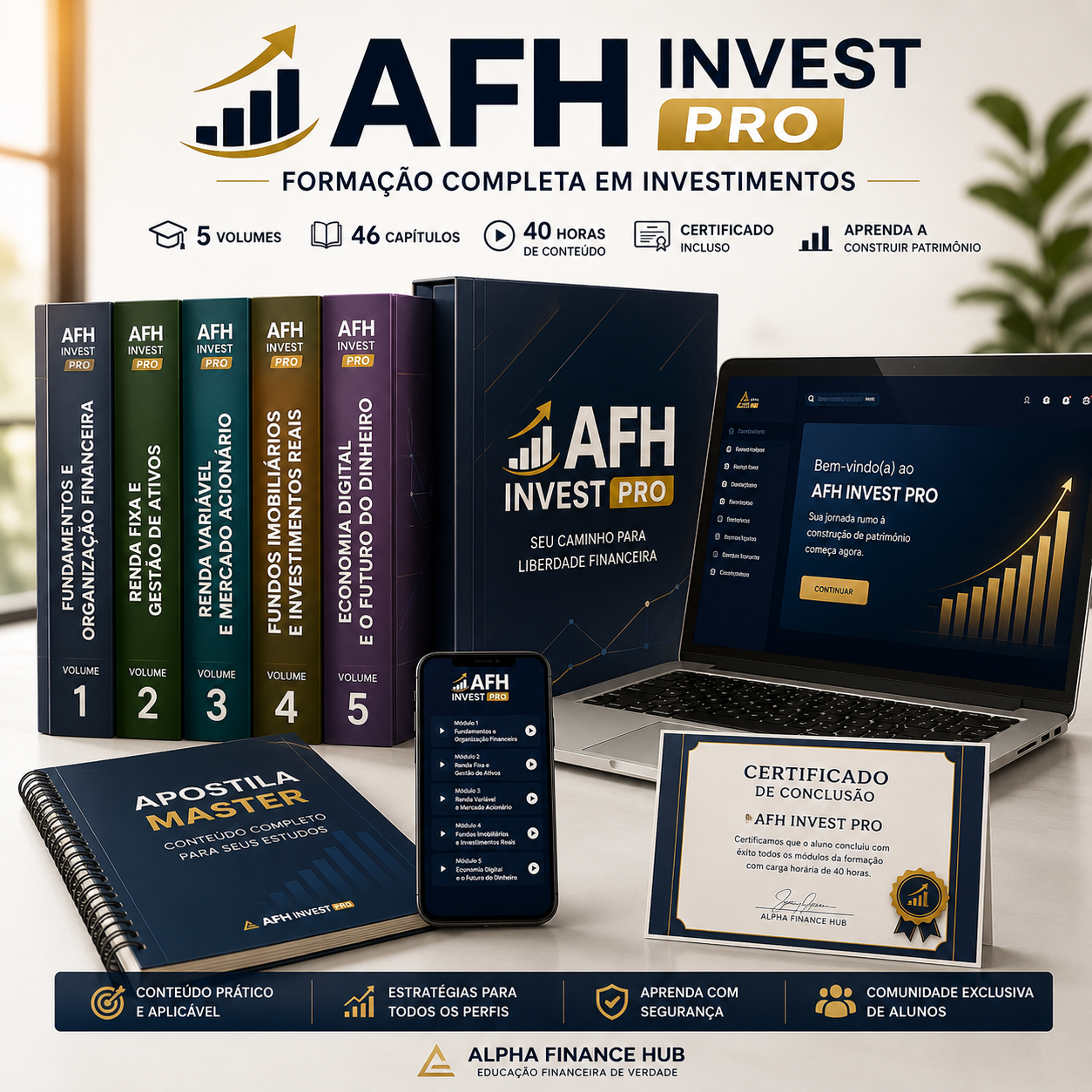 Imagem do curso AFH INVEST PRO — Formação Completa em Investimentos ⭐