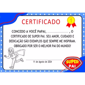 Imagem de capa para o Ebook Certificado Dia dos Pais 2024