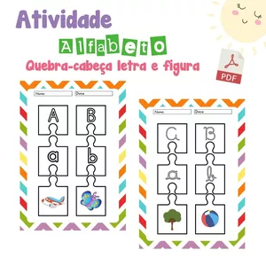 Imagem de capa para o Ebook Atividade quebra-cabeça alfabeto