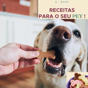 Imagem de capa para o Ebook E-book Petiscos para Cães e Gatos