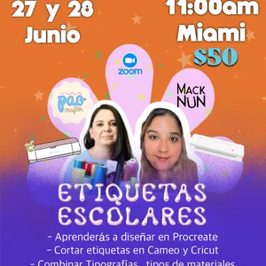 Imagen de portada para Curso online Etiquetas Escolares WOW con Procreate: Diseña, Crea y Personaliza con Cricut y Silhouette