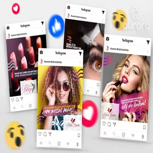 Imagen de portada para Curso online Salón de belleza paquete 130 Arts para redes sociales, PSD editable