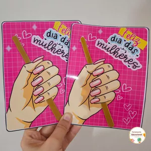 Imagem de capa para o Ebook 🌈 Lembrancinha Lixa de unha Dia das mulheres 🌹👱🏼‍♀
