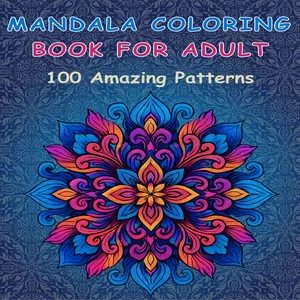 Cover image for Ebook Mandala Coloring Book for Adults – 100 Relaxing Mandala Designs (8.5x11") for Stress Relief &amp; Mindfulness