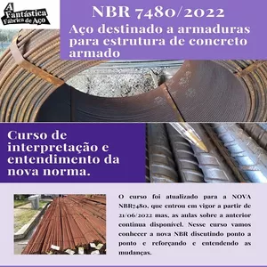 Imagem de capa para o Curso online NBR 7480/2022 Aço destinado a armaduras para estrutura de concreto armado 