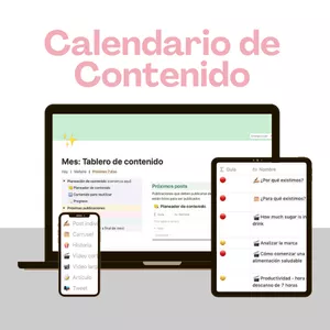 Imagen de portada para Curso online Plantilla editable para planear y crear todo tu contenido todo en 1