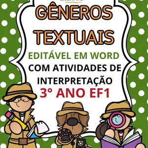 Imagem de capa para o Ebook APOSTILA GENEROS TEXTUAIS 3° ANO 