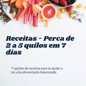 Imagem de capa para o Ebook Receitas para semana- Perca de 2 a 5 quilos em 7 dias 