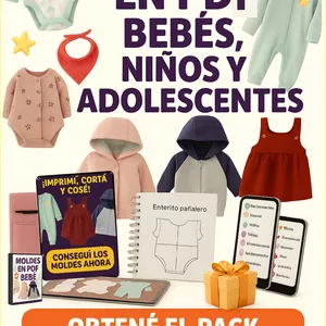 Imagen de portada para Curso online Pack Premium Moldes PDF BEBES, NIÑOS Y ADOLECENTES
