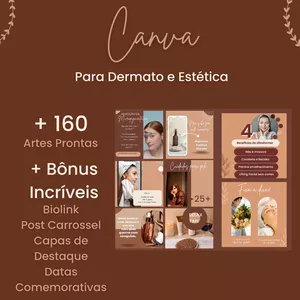 Imagem de capa para o Ebook Pack Canva Dermato e Estética 