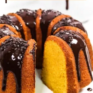 Imagem de capa para o Ebook Delícias da Cozinha: Bolo de Cenoura Sem Glúten.