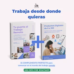 Imagen de portada para Ebook Guía Práctica: Tu puerta al Trabajo Remoto + Ebook: Productos Digitales de 0 a 100