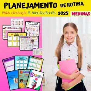 Imagem de capa para o Ebook Planejamento de Rotina Menina 2025