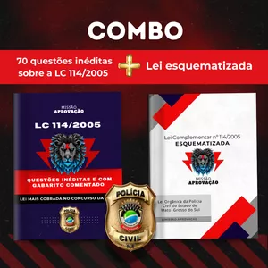 Imagem de capa para o Ebook Combo Estratégico PCMS – LC 114/2005 Esquematizada + Questões Comentadas Inéditas