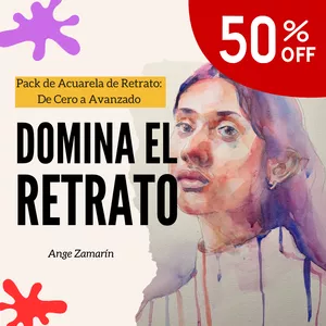 Imagen de portada para Curso online Pack Retratista Total: Domina la Acuarela de Cero a Avanzado