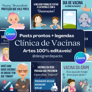 Imagem do curso CANVA PACK CLÍNICA DE VACINAS