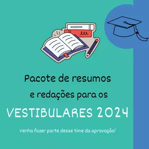 Imagem de capa para o Ebook Resumos e redações para sua aprovação!