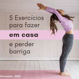 Imagem de capa para o Ebook 5 exercícios para fazer em casa e perder barriga